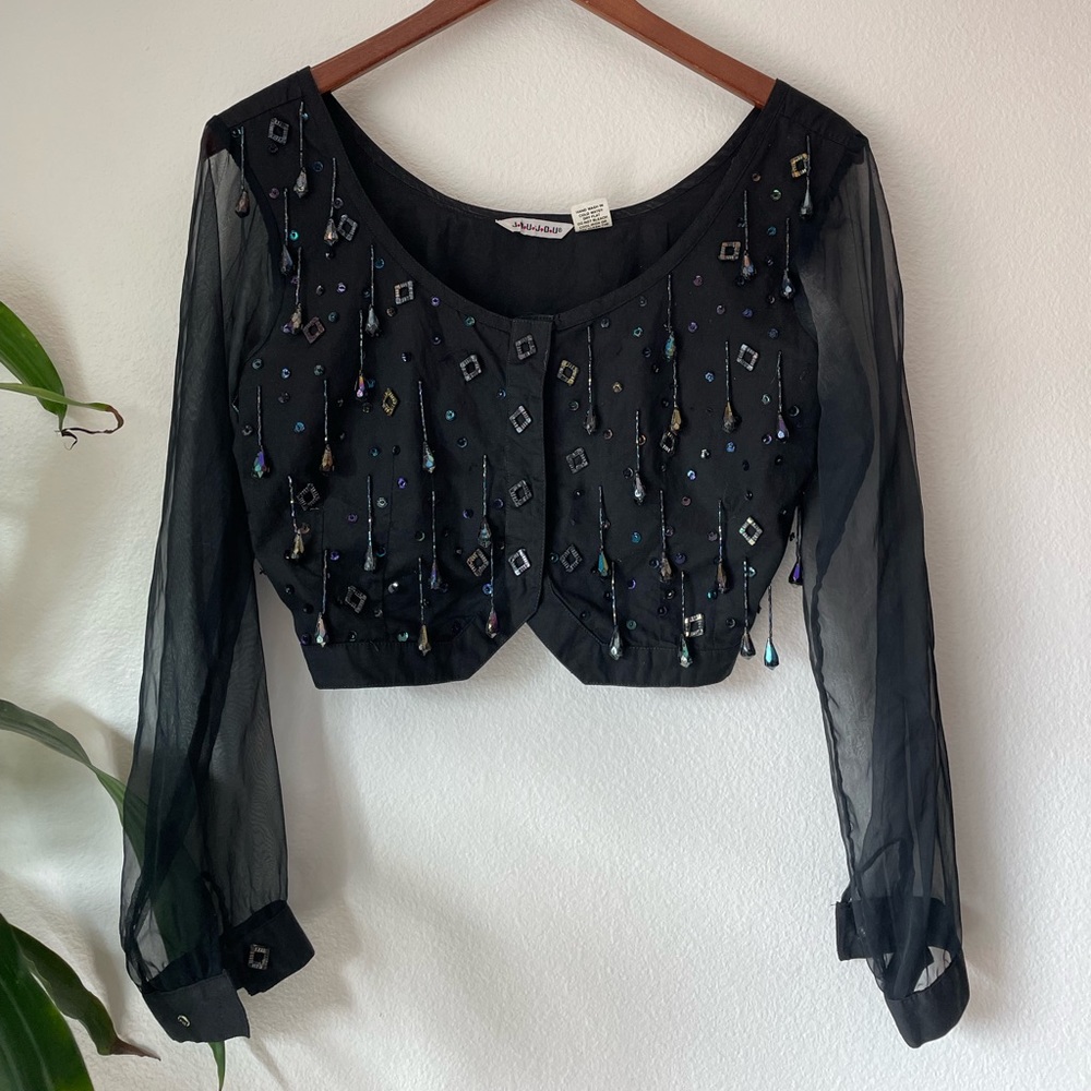 Women’s vintage crop top blouse size S